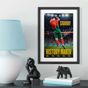 Cristiano Ronaldo Wooden Frame Poster